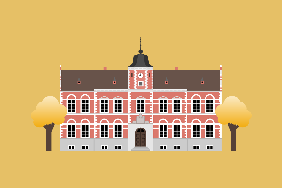 Illustration af det gamle rådhus