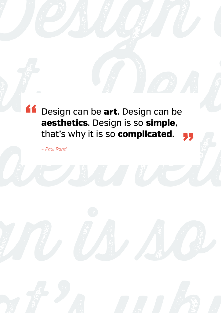 Citat af Paul Rand om design