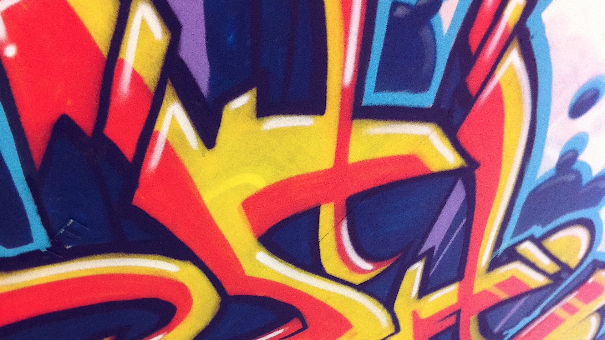 Nærbillede af graffiti