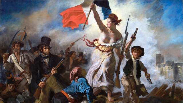 Udsnit af Eugène Delacroix - La Liberté guidant le peuple