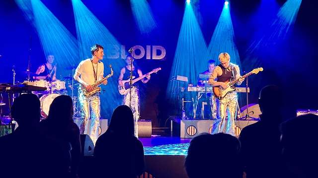 Jazz-bandet Tabloid på scenen på Paletten i Viborg