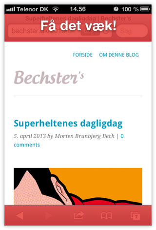 Browser rammen på iOS