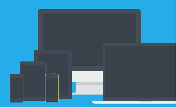 Apple Devices i Flat Design